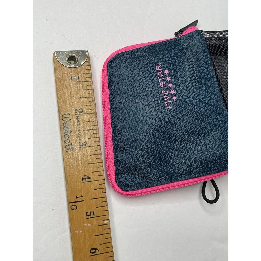 Five Star Pencil Pouch Case Mesh Zip Up Bag 8